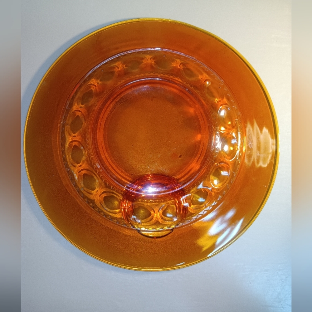 vintage Amber Indiana glass plates